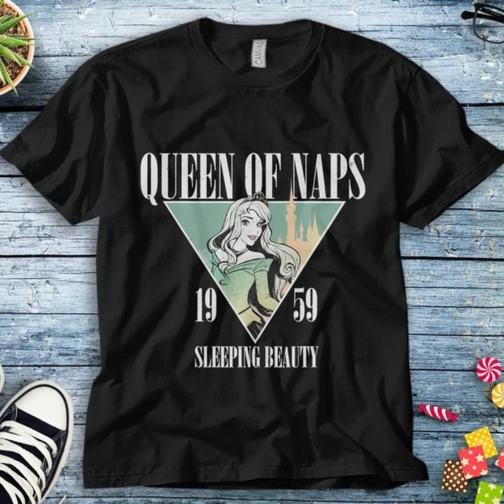 Disney Sleeping Beauty Nap Queen 1959 Graphic Unisex Tee Adult T-shirt Kid Shirt